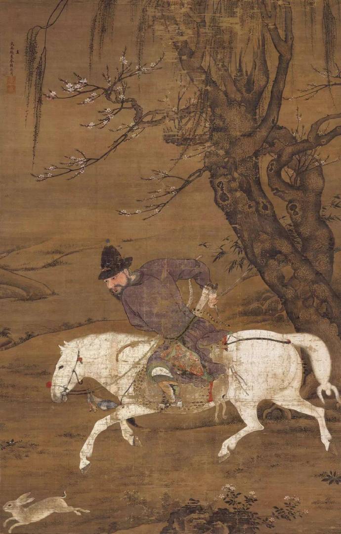 题明-胡聪《春猎图》