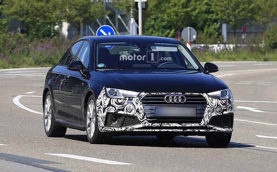 奥迪A4中期改款路试谍照 或2019年上市