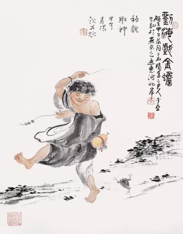 刘海戏金蟾 54x40cm