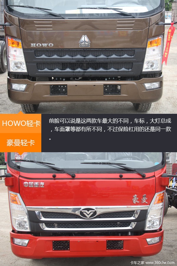 重汽轻卡两兄弟 howo与豪曼区别在哪里?