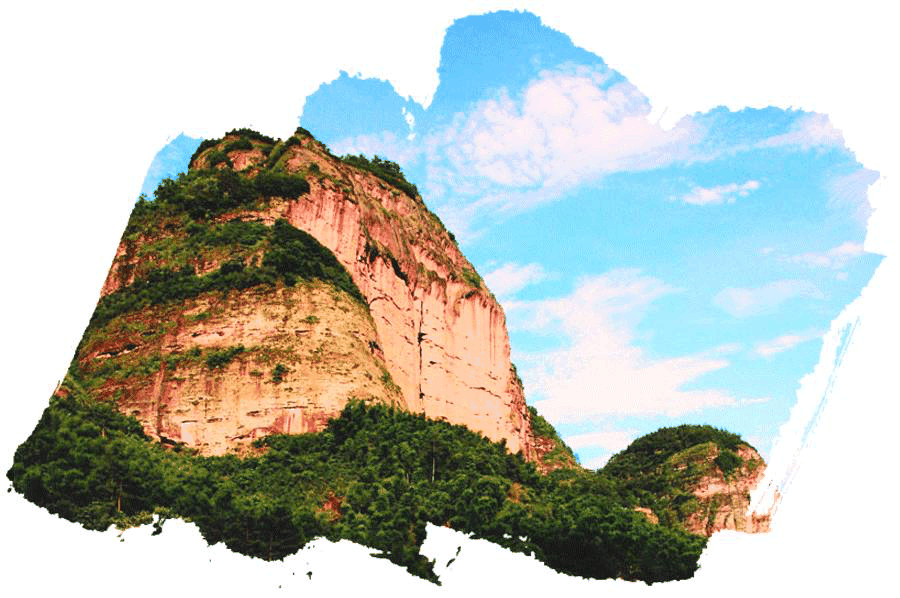 石鹅湖景区内丘岗起伏,岩性复杂,断裂发育,形成特殊的地貌.