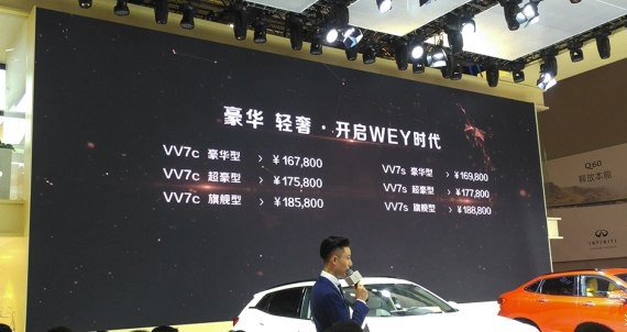 2017上海车展：WEY VV7系列售16.78万起