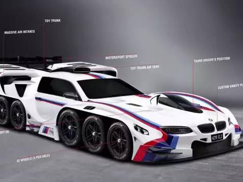 这辆宝马，有42个轮子，8271匹马力！却是一辆儿童车