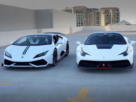 白色法拉利458 Italia改装Misha Designs宽体套件