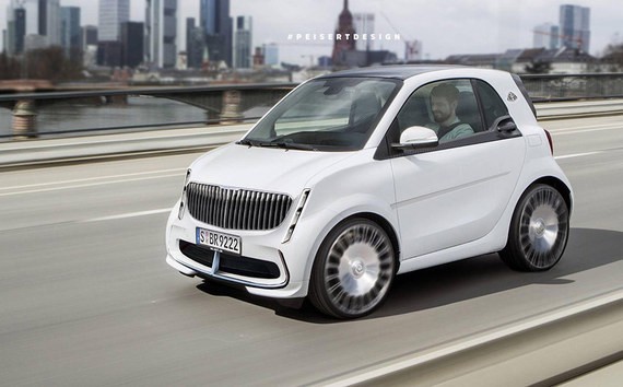 Smart迈巴赫渲染图曝光 豪华结合灵巧