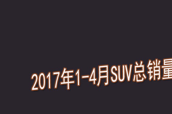 20171-4月SUV销量前十与问题汇