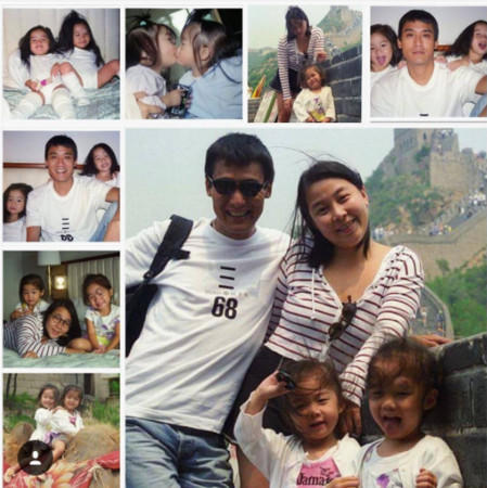 梁家辉双胞胎女儿晒照庆父母结婚30年 梁家辉双胞胎女儿晒照庆父母结婚30年
