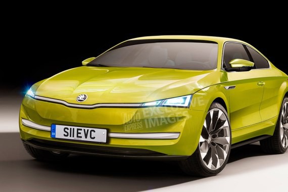 VISION E风格 斯柯达纯电动跑车假想图