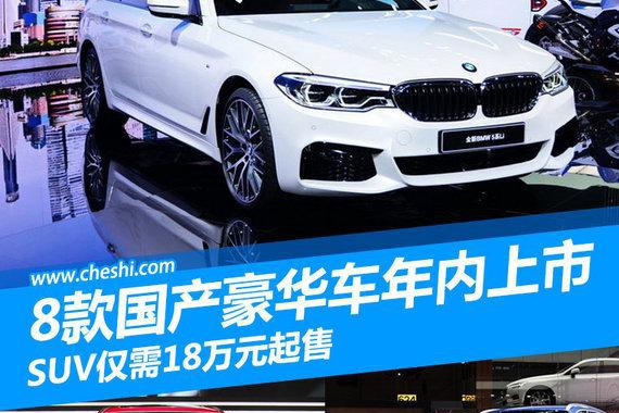 8款国产豪华车年内上市 SUV仅需18万元起售