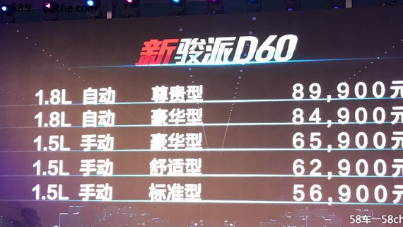 天津一汽新款骏派D60上市 5.69-8.99万