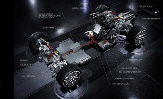 1.6T+4电动机 AMG Project One底盘细节