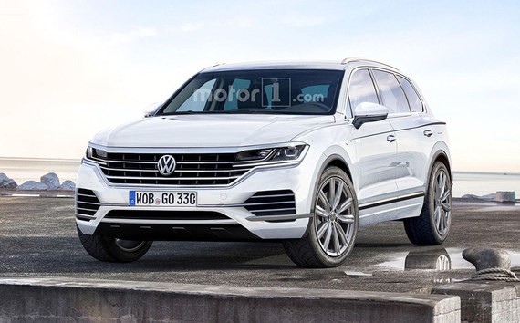 曝大众新途锐渲染图 或9月亮相法兰克福