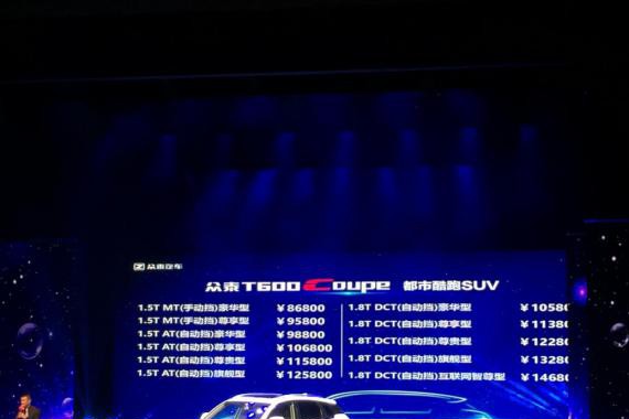 众泰1.5T轿跑SUV只要8万起，不像途观再无黑点