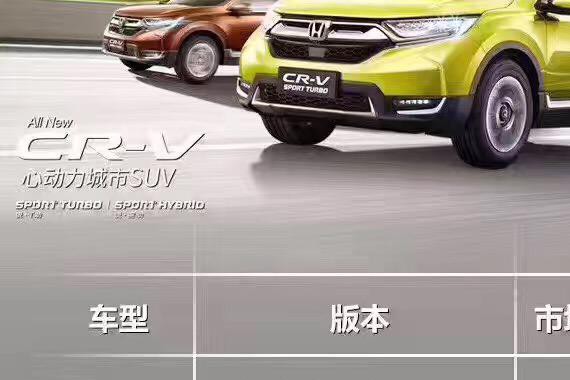 全新一代ＣＲＶ上市，推两种动力十款车型定了良心价