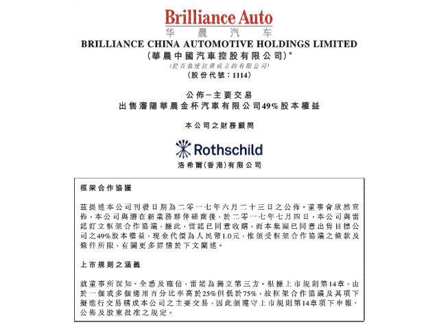 1元收购?华晨金杯的烂摊子雷诺也敢接!