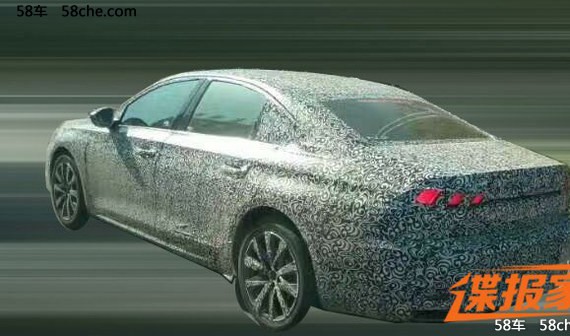 疑似标致国产新款508谍照 采用溜背设计