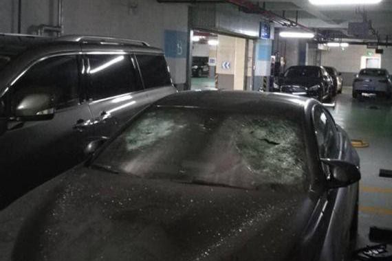 国内不超20辆，砸成这样的全国就一台，能见度很低