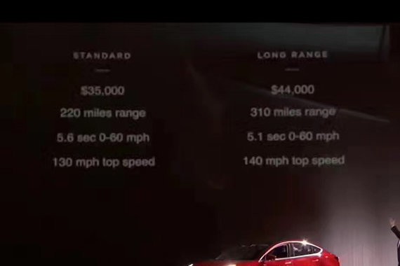 特斯拉MODEL 3美国上市 员工为首批用户