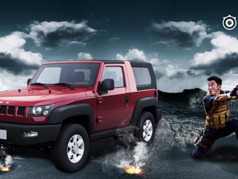 战狼2大放异彩的北汽BJ40,越野性能否战胜牧马人?