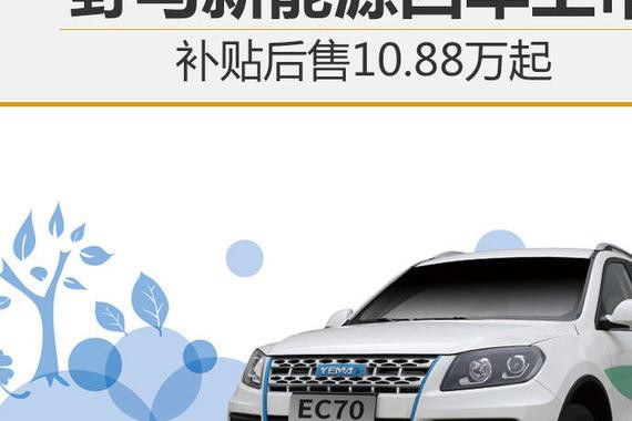 野马新能源四车上市 补贴后售10.88万起