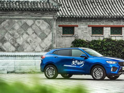 穿西装的运动男 试驾自主豪华WEY VV5s