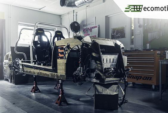 荷兰学生用生物复合材料造电动车 车身可降解