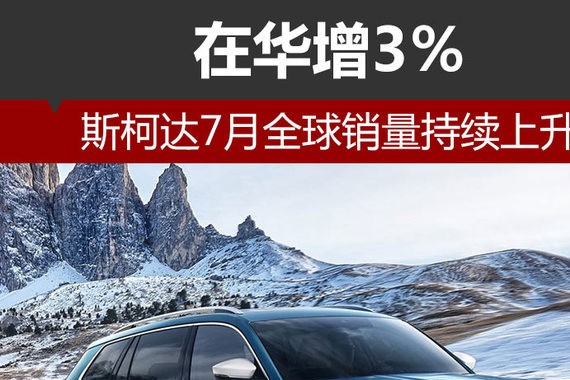 斯柯达7月全球销量持续上升 在华增3％