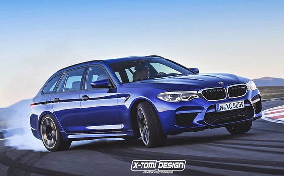 曝宝马新M5旅行款效果图 600马力配四驱