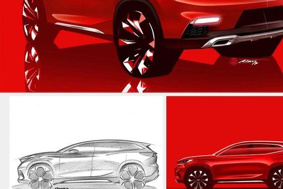 奇瑞全新SUV手稿曝光 外观运动/7座布局