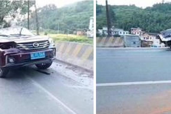 传祺GS4被撞身首异处  三人死亡一人受伤