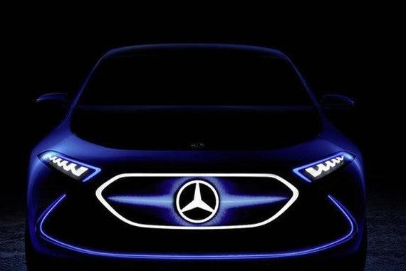 奔驰EQA概念车预告图放出 新车将亮相法兰克福车展