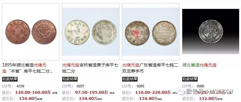 光绪元宝,大清铜币2017年拍卖成交价格