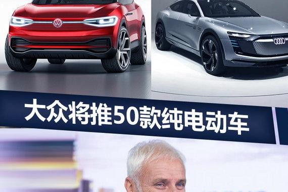 大众将投入超1500亿元 开发50款纯电动汽车