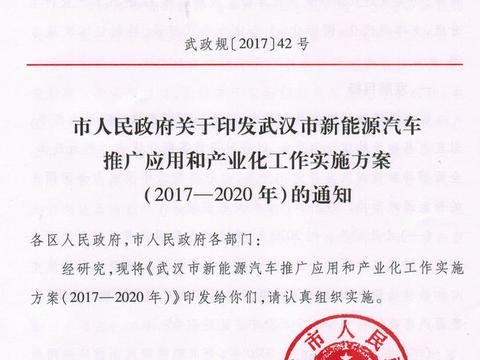 武汉新能源汽车实施方案发布