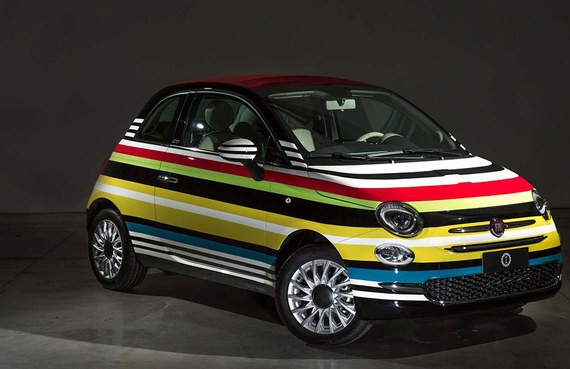 曝菲亚特500C特别版官图 外观鲜艳明丽