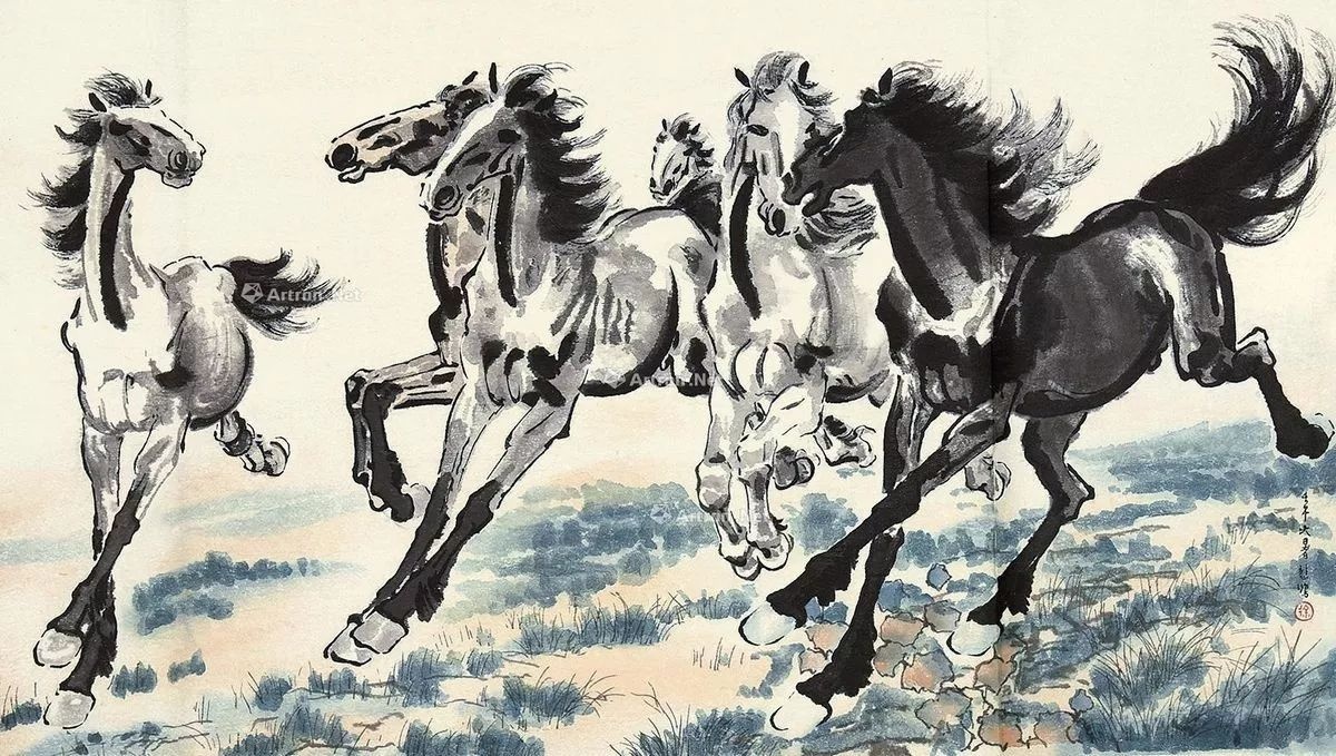 《群马》是徐悲鸿马中的重要代表作之一