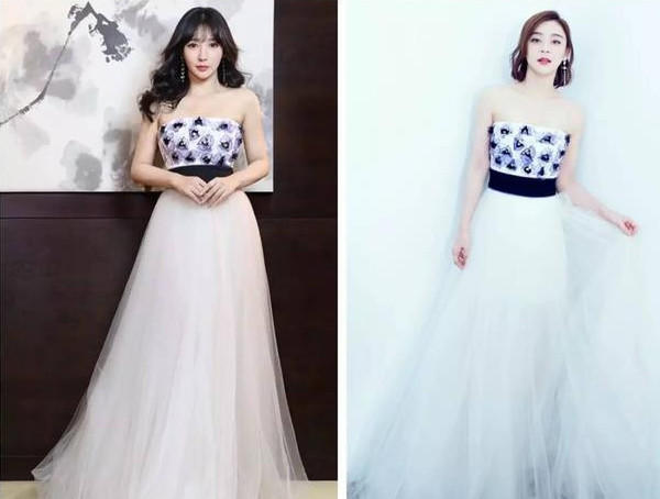 杨幂跟王鸥那真的是杠上了，两人同穿一套衣服，差距真的很大！