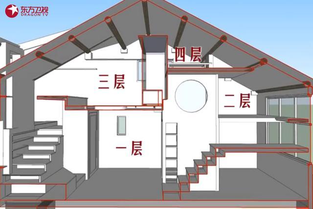 思量后,终于出了改造后的结构图,利用错层,隔出来几处空间
