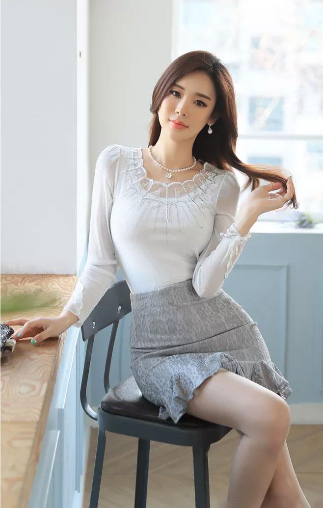 穿上包臀裙的漂亮女人,比韩国的人造美女可强多啦