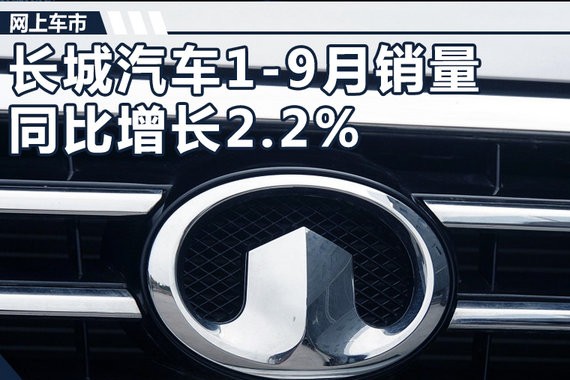长城汽车1-9月销量持续增长 WEY首度破万辆