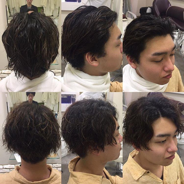 男生纹理烫发发型，这样烫的发型好打理多了