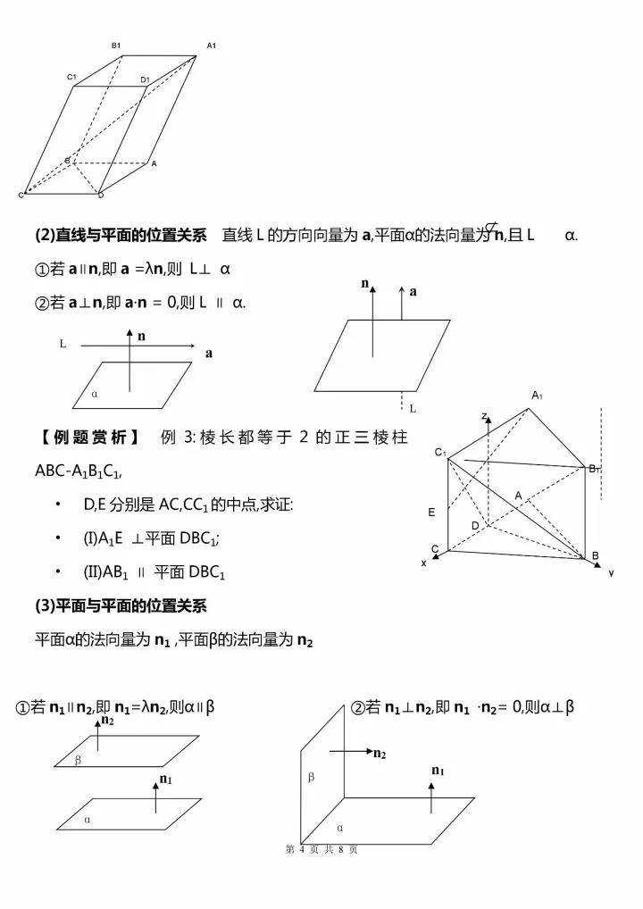 高中数学:空间向量与立体几何知识点，附常考题型，高中生必看！
