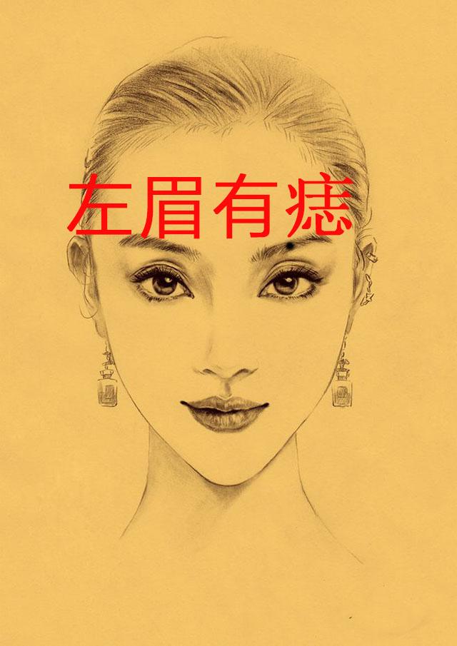 3,左眉上有痣