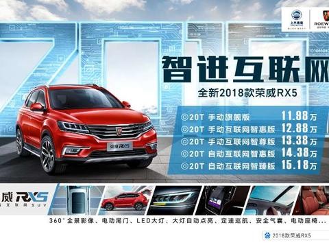 2018款荣威RX5上市 售价9.98万-18.68万