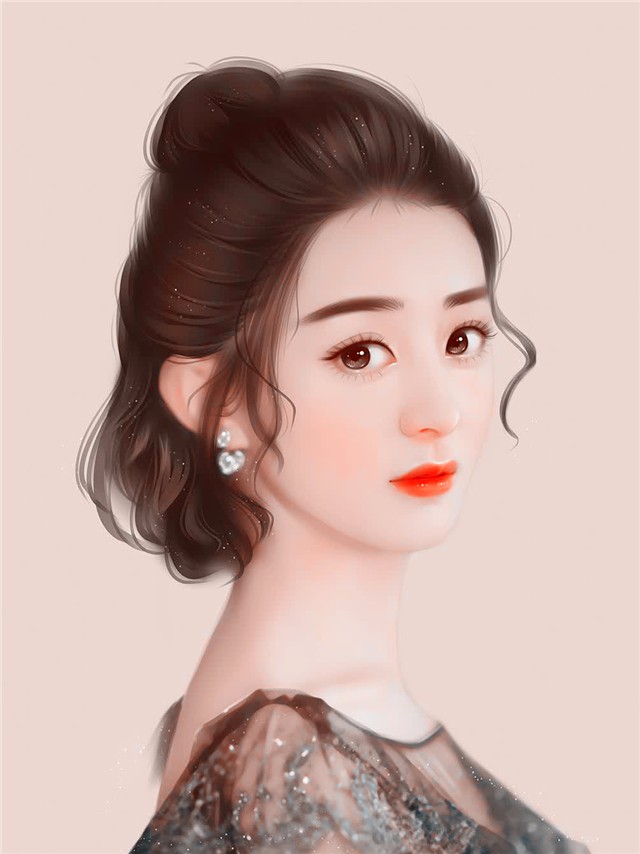 这些手绘的赵丽颖自画像中,我只服最后一张