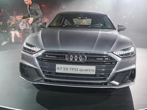 最妩媚的奥迪，无框车门大掀背，车灯给满分