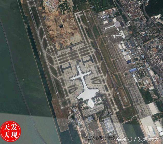 卫星图下，俯瞰中国拥有双跑道的国际机场