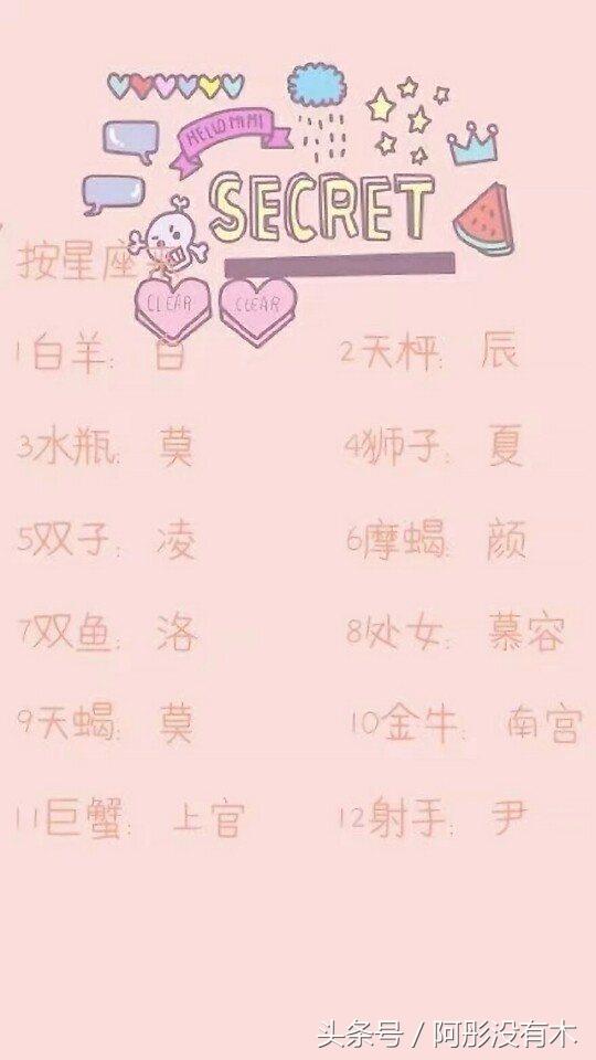 十二星座来测一测你上一世的名字真好听