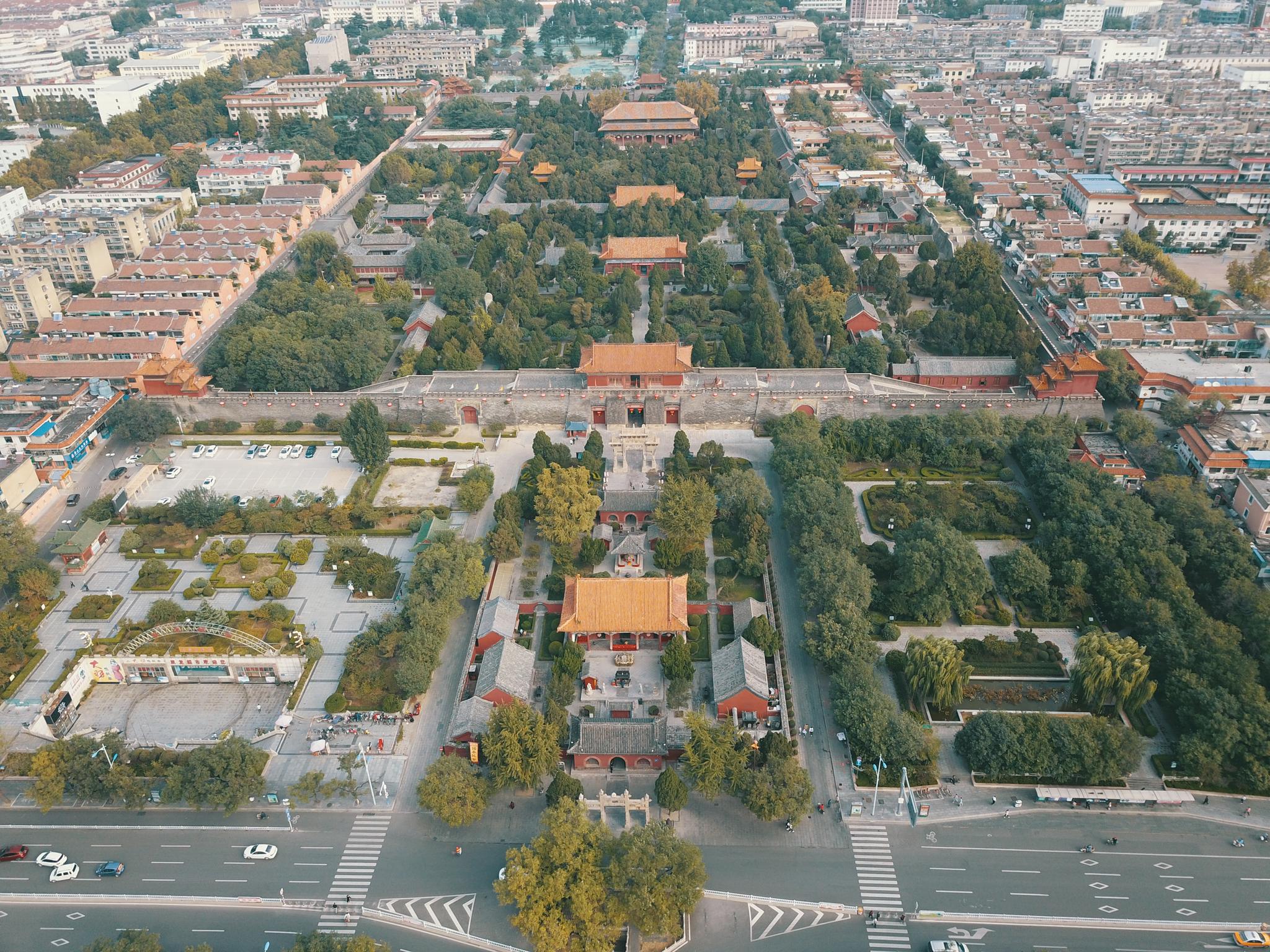 【航拍泰山】俯瞰东岳庙祖庭泰山岱庙