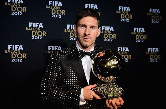 金球奖/国际足联金球奖： 2009，2010，2011，2012， 2015